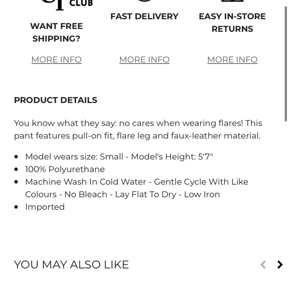 🌸 Wet Seal 🌸 faux leather flare pants - Picture 4 of 11